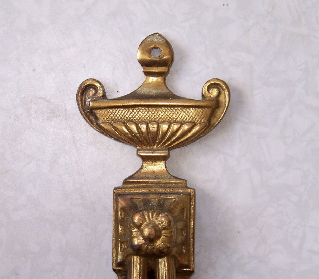 Pair french vintage empire style bronze double wall lights