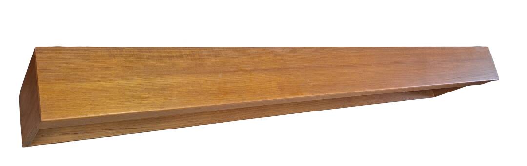 Extra long floating sideboard / wall shelf in teak 210 cm, Denmark 1960s