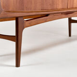 Mi-high teak sideboard, Jens Ærthøj Jensen & Tage Molholm, Denmark, 1960
