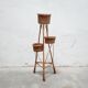 Vintage rattan plant holder