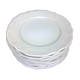 Lot of 10 pale green flower plates