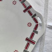 Plat à gâteau porcelaine opaque Gien