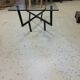 Coffee table with vintage iron base