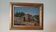 peinture de paysage à l'huile sur carton, cadre ancien du début des années
