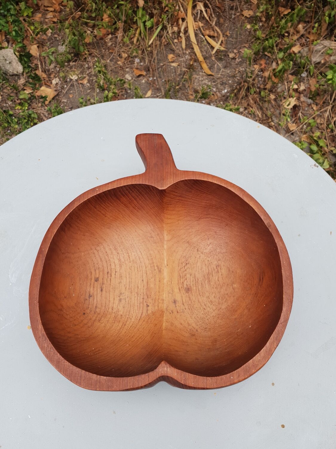 Vintage teak fruit cup