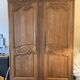 Molded and carved walnut cabinet 18th century Burgundy