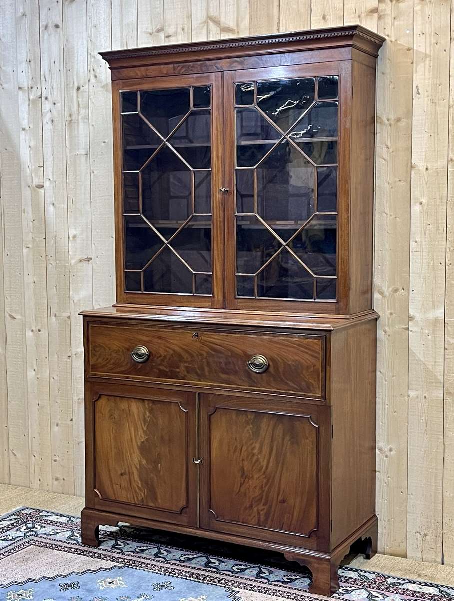 Nineteenth-century English mahogany scriban