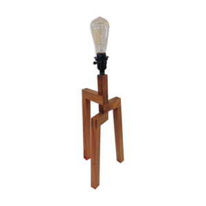 Lampe à poser en noyer 1980