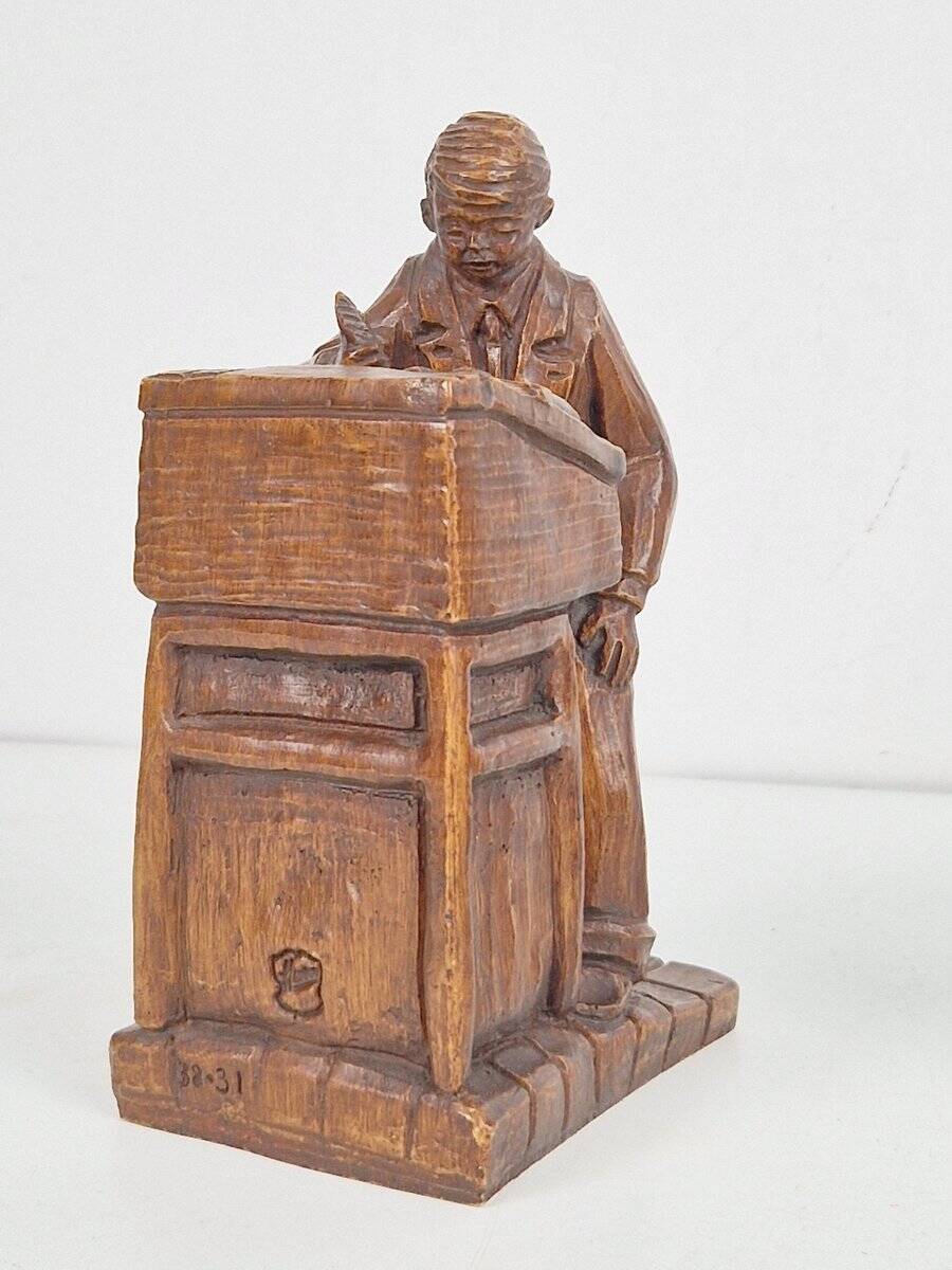 Resin Teacher and Student Bookends from Henzo, 1950s, Set of 2