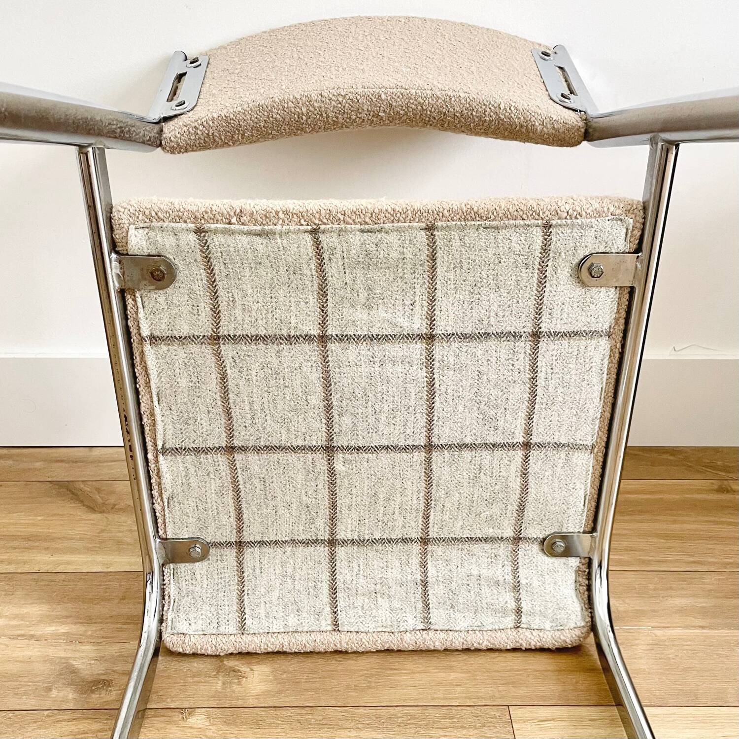 Pair of 70s chrome chairs