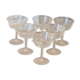 6 vintage butterfly champagne glasses