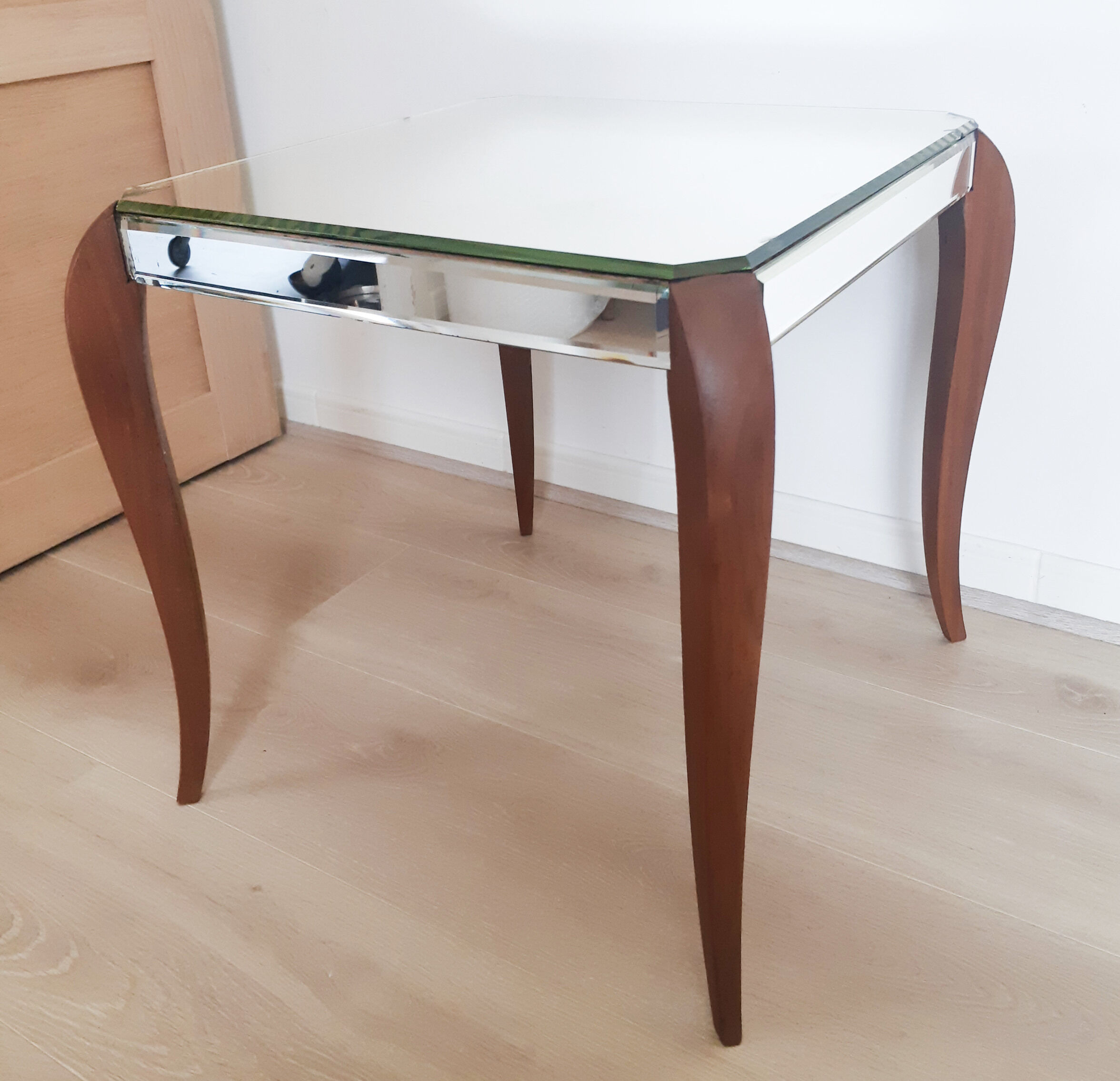 Mirrored coffee table, art deco