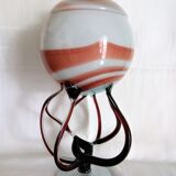 Globe vase with Murano glass lid