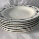 Lot of 8 flat plates and 8 hollow plates in ancient blue salins earthenware
