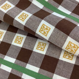 Vintage checkered tablecloth
