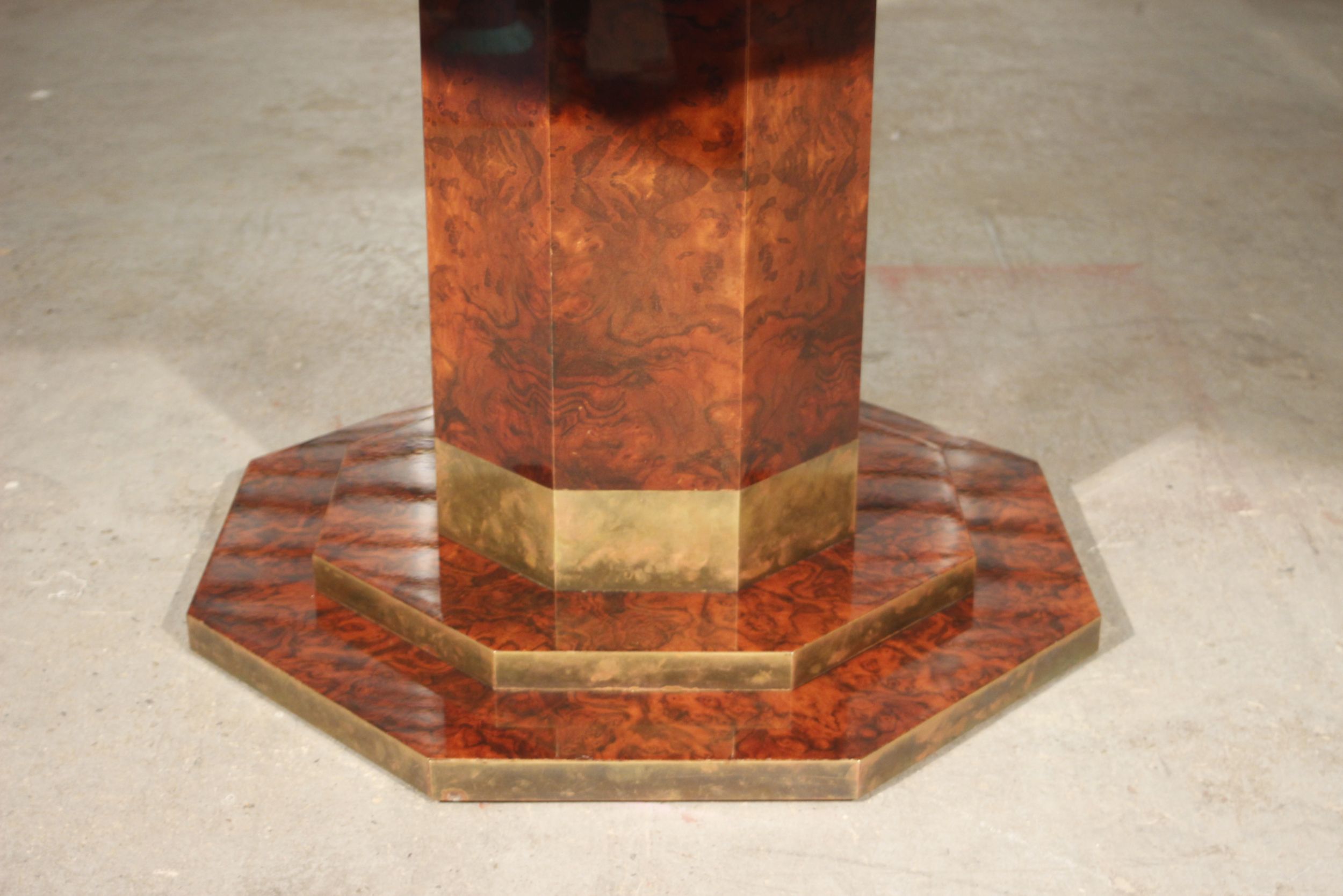 Elm broussin dining room table by Jean Claude Mahey for Maison Romeo, 70s