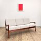 Mid Century Modern 3-Seat Sofa, Ole Wanscher for France & Son, Senator Teak, Danish Design Couch