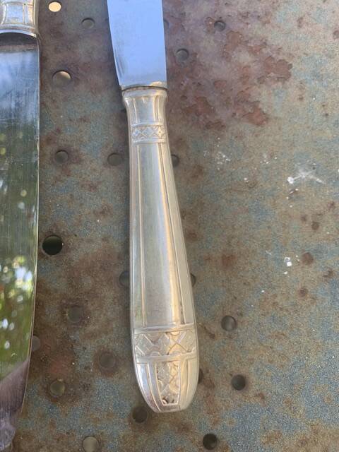 Cutlery set consisting of 49 pieces in silver metal, antique and collector's item