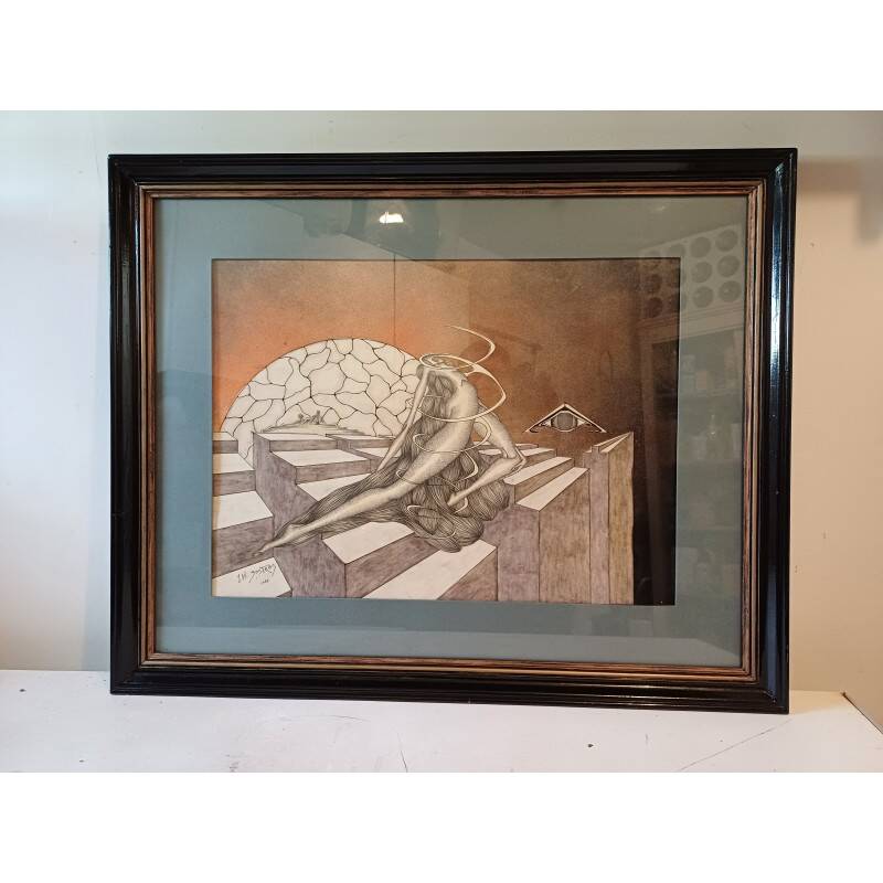 Lithograph by J.M. Sostras, 1984