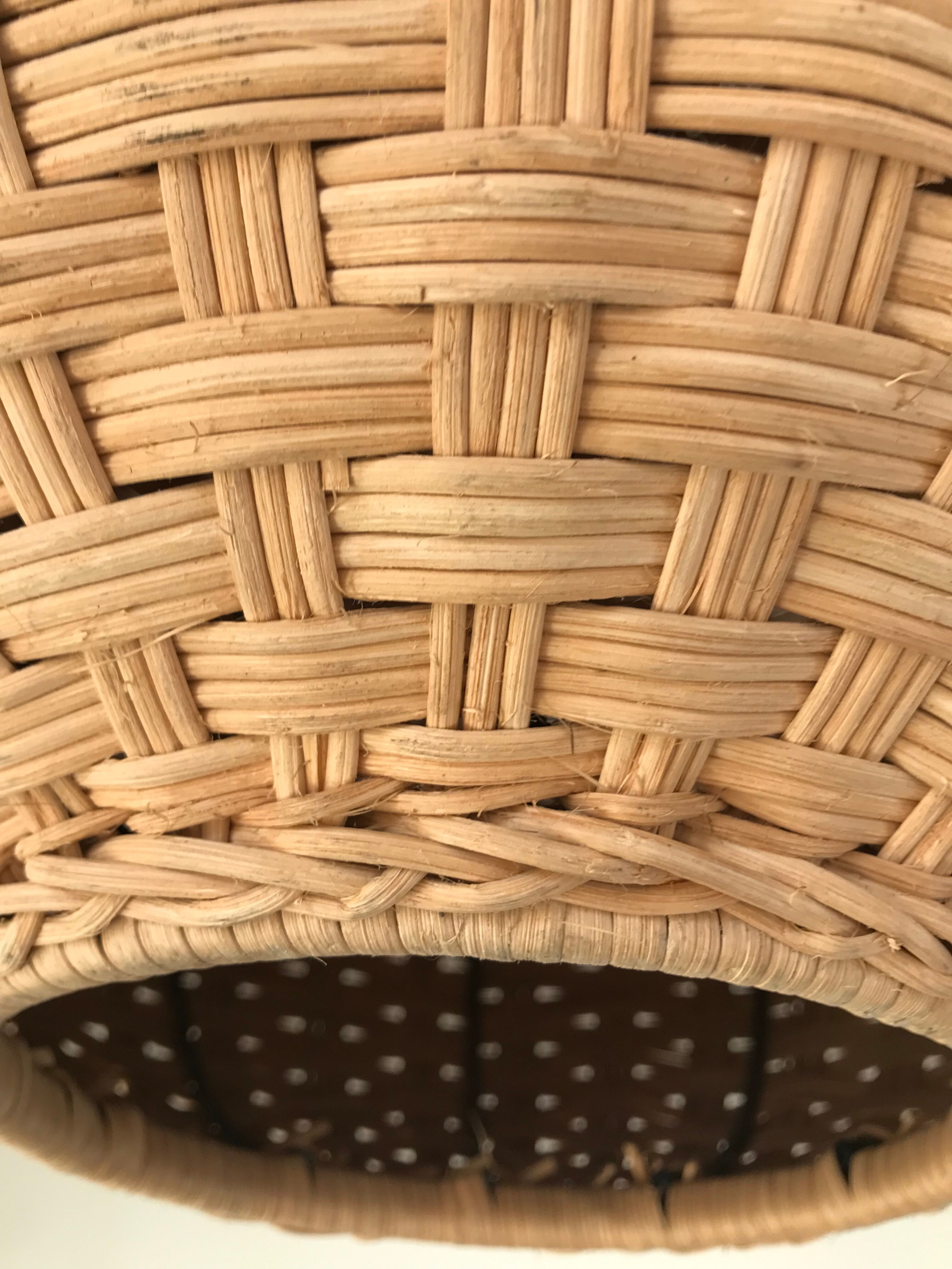 Rattan ball chandelier
