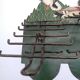 Metal wall tie door with duck decoration. 50s .