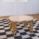 Table d’appoint travertin et laiton  vintage