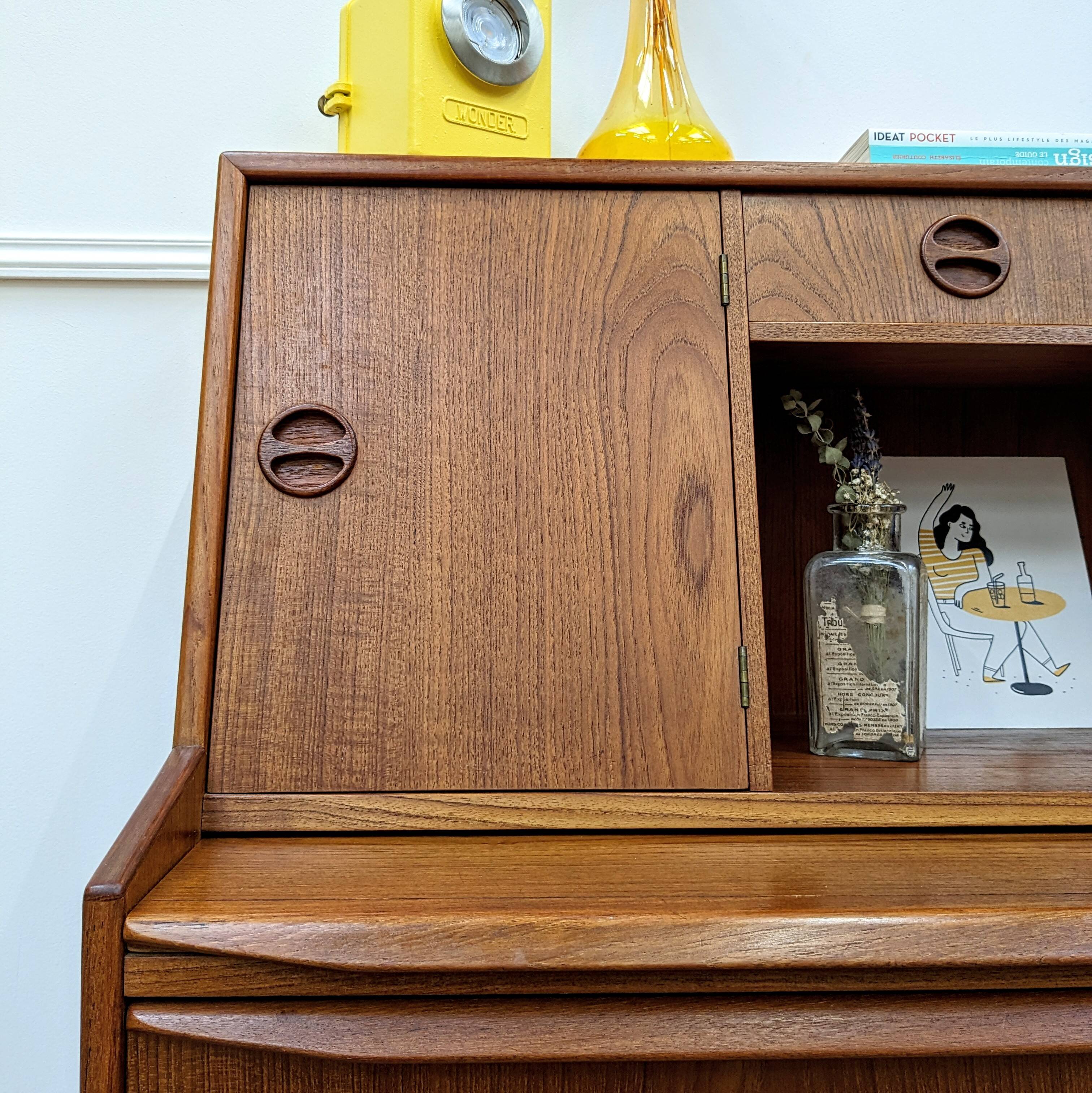 Vintage teak secretary