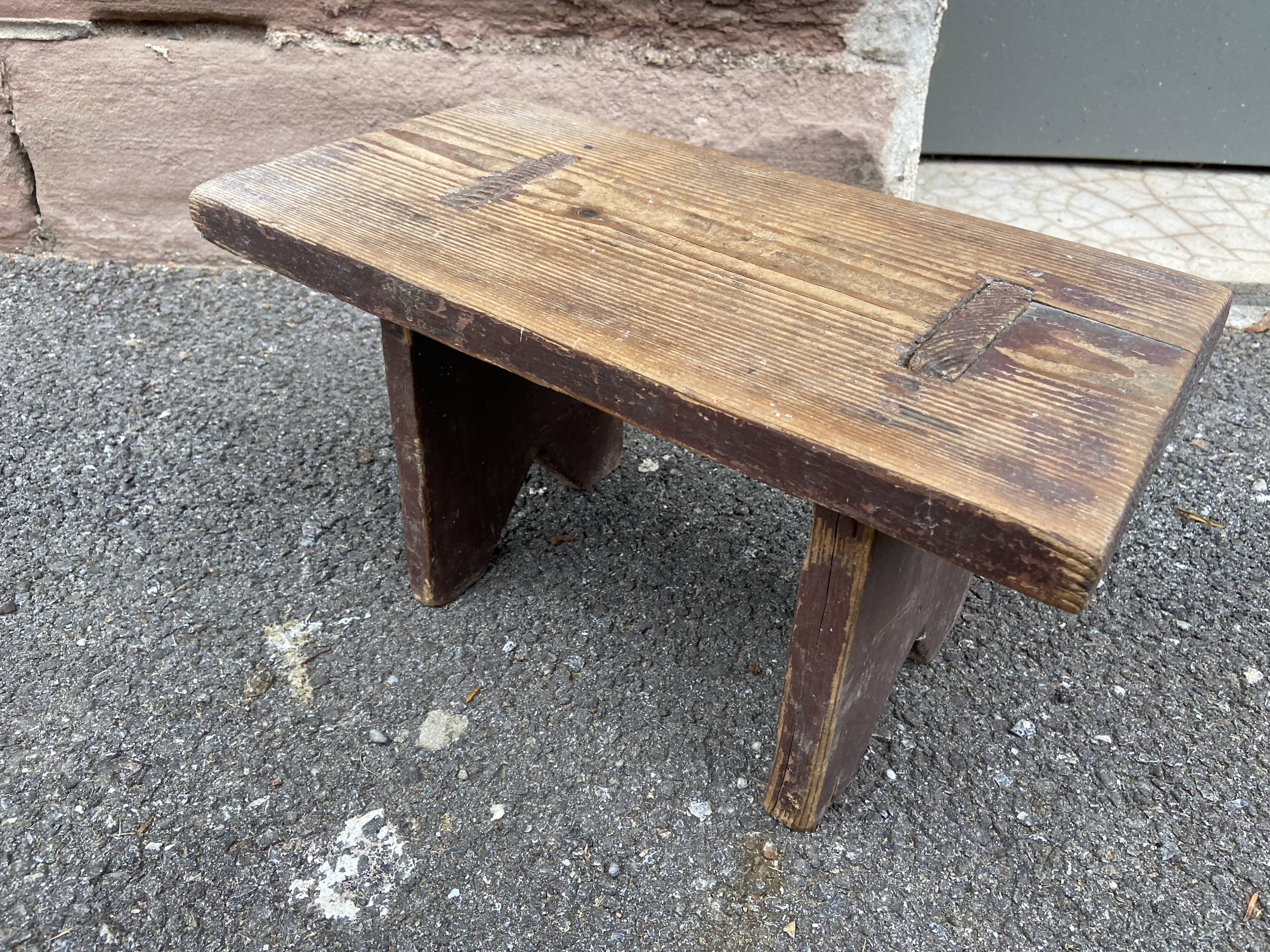 Stool rests feet rustic fir