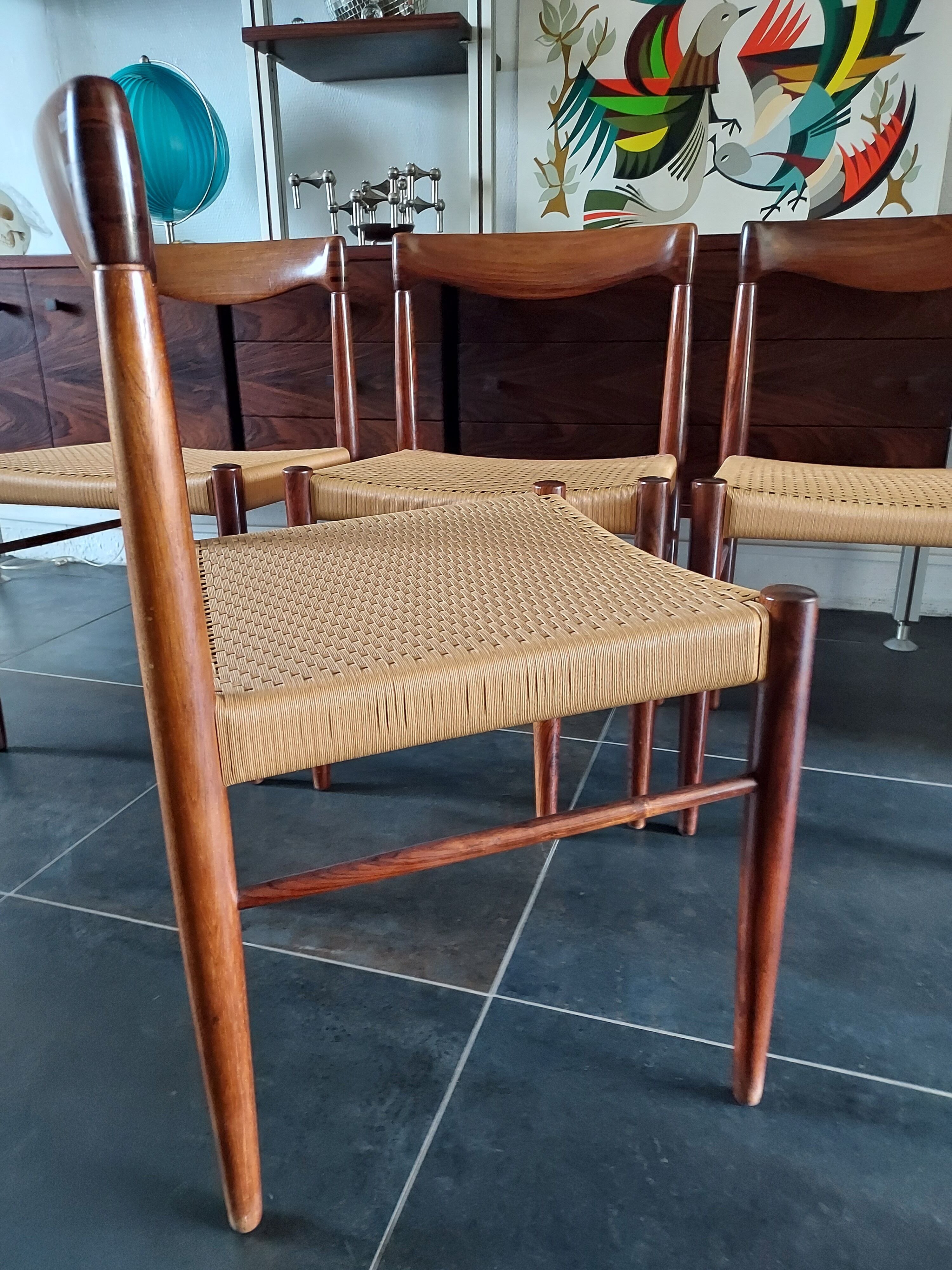 Danish rosewood chairs H.W Klein