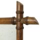 Antique French Wooden Faux Bamboo Mirror 52x39cm