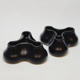 2 Black Candle Holders for 3 Candles Designed by Chris Martin