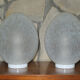 Pair of lamps "egg" - Egg lamps 70s-80s design Ben Swildens