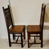 Paire de chaises bretonnes fin 19e siècle