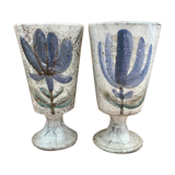 2 mazagrans or ceramic vases Gustave Reynaud Vallauris