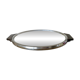 Oval mirror plateau, chrome brass and rosewood, Art Deco, 1920s 30s