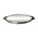 Oval mirror plateau, chrome brass and rosewood, Art Deco, 1920s 30s