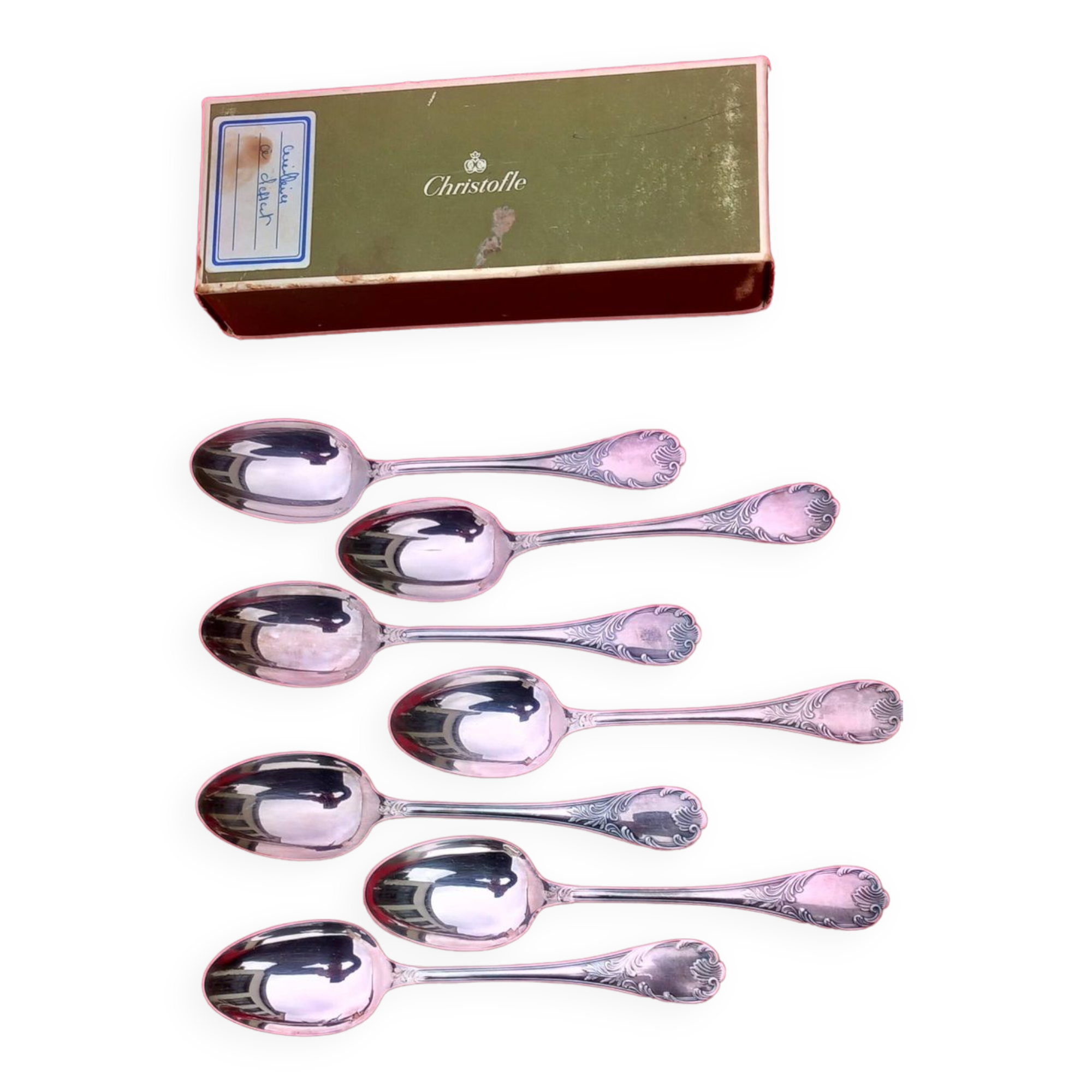 Christofle marly model - 7 dessert spoons - entremet