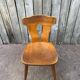 Vintage Brutalist Stube solid wood dining chair