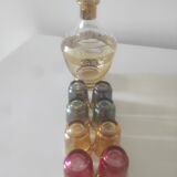 Liqueur carafe with 8 assorted greens