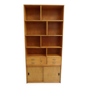 Mid century wall unit with open bookcase