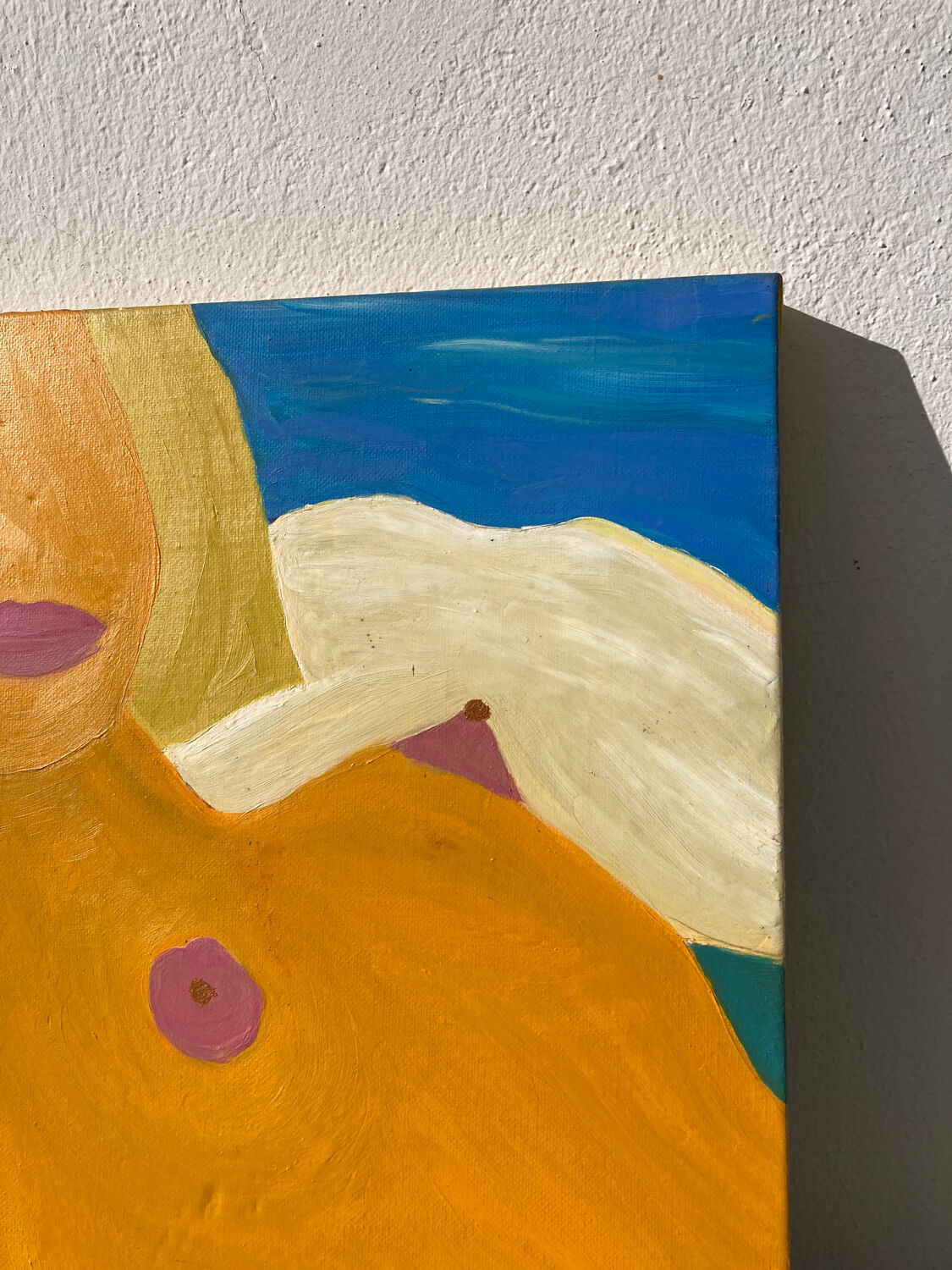 Abstract nude woman portrait