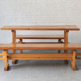 Dining set of 3 in solid oregon pine