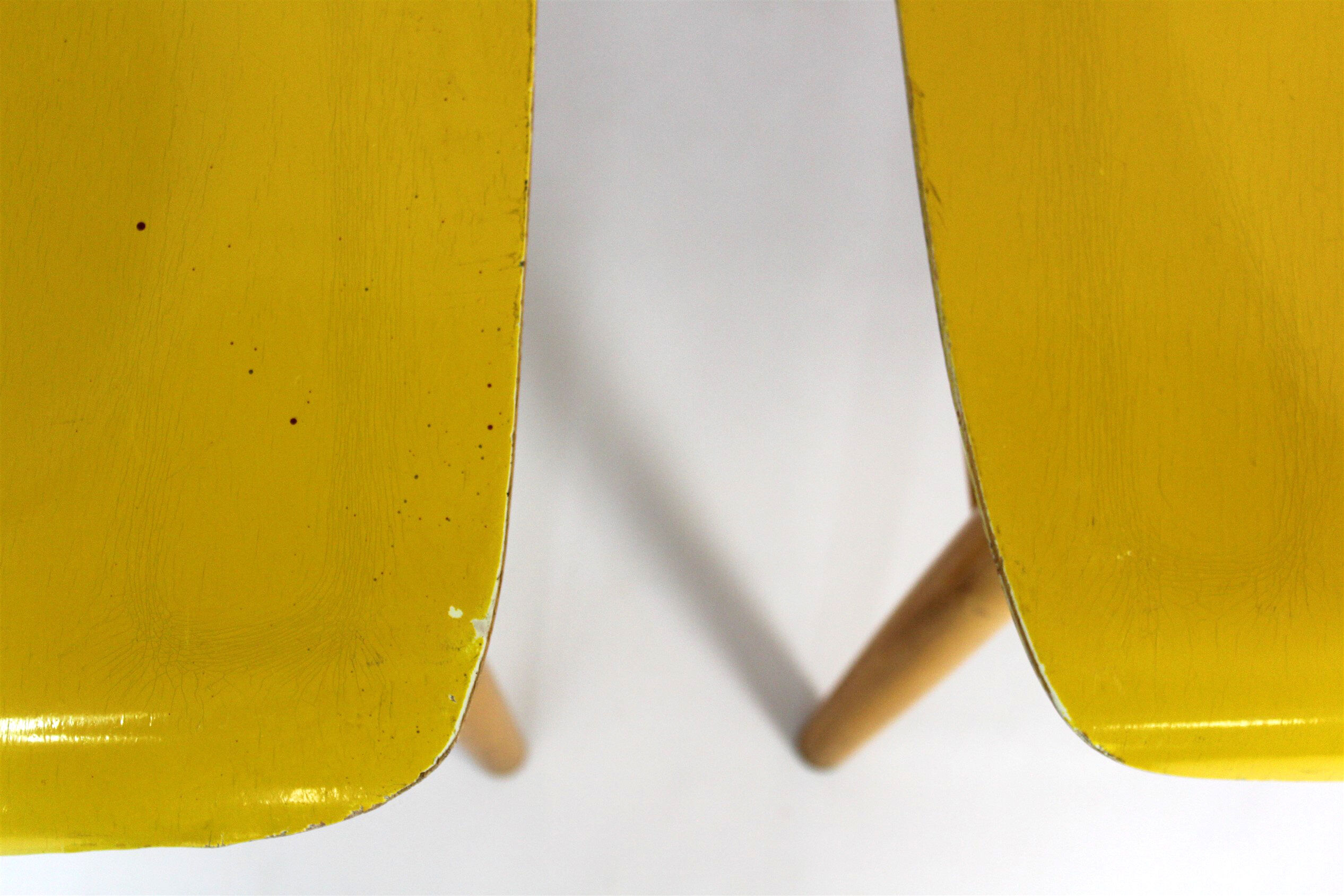 Set of 4 vintage wooden dining chairs from Ton 1960s