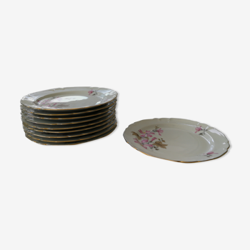 Lot de 10 assiettes en porcelaine Ulim