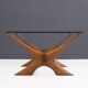 Örebro Glas ‘Condor’ walnut & glass coffee table by Fredrik Schriever-Abeln