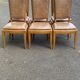 6 Scandinavian Art Deco dining chairs from the 1950s in leather.