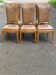 6 Scandinavian Art Deco dining chairs from the 1950s in leather.
