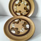 6 dessert plates in stoneware Atelier d’Art Lorraine Sarreguemines