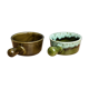 Pair of cassolettes in faience