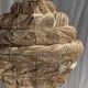 Suspension or rattan lampshade in an elongated spherical shape, layered H80 D